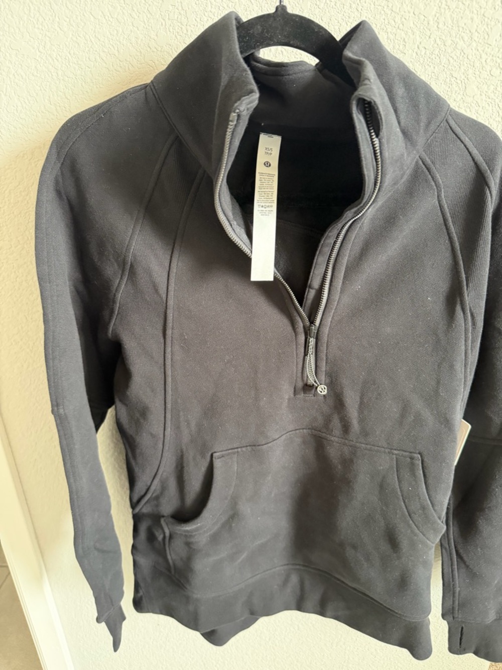 Lululemon funnel neck scuba black NWT